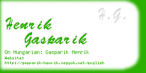 henrik gasparik business card